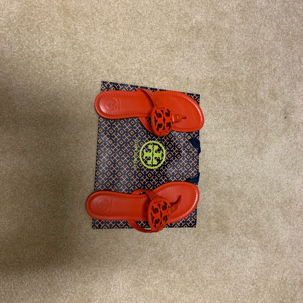 Tory Burch Miller Sandal Poppy Red Size 7